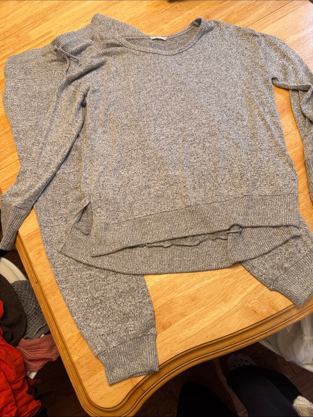 Olivia Rae Heather Gray Cozy Pajama Top